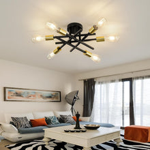 Load image into Gallery viewer, Luxurious 6-Bulb Sputnik Chandelier - Ideal for Dining, Living &amp; Bedroom Decor