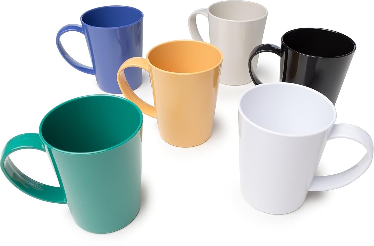 Durable White Tritan Coffee Mug, 8 oz with Easy Grip Handle - Home Essential