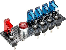 Load image into Gallery viewer, LED Toggle Switch Panel for Racing Cars - 12V Ignition Switch with Safety Covers