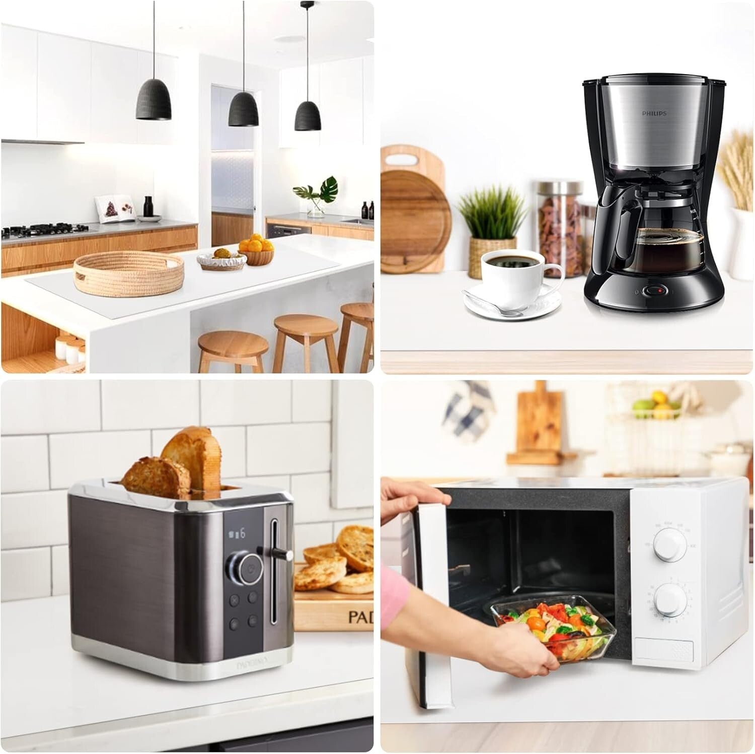 Thick Non-slip Silicone Mat 78.7” x 15.7” – Perfect Kitchen Counter Protector