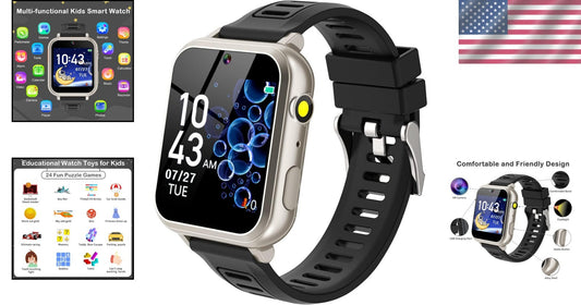 Durable Kids Smart Watch with Touchscreen & 24 Games - Ideal for Young Explorers