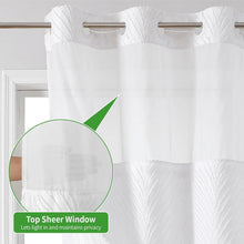 Load image into Gallery viewer, Stylish Bohemian Tufted Shower Curtain with See-Through Top - Waterproof Fabric
