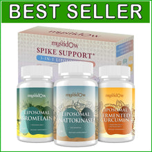 Load image into Gallery viewer, Potent Immune &amp; Heart Support with Liposomal Nattokinase, Curcumin &amp; Bromelain
