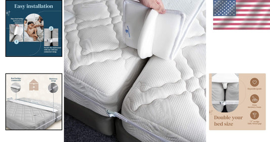 Foam Bed Bridge Connector Kit for Twin & Twin XL - King Conversion Made Easy