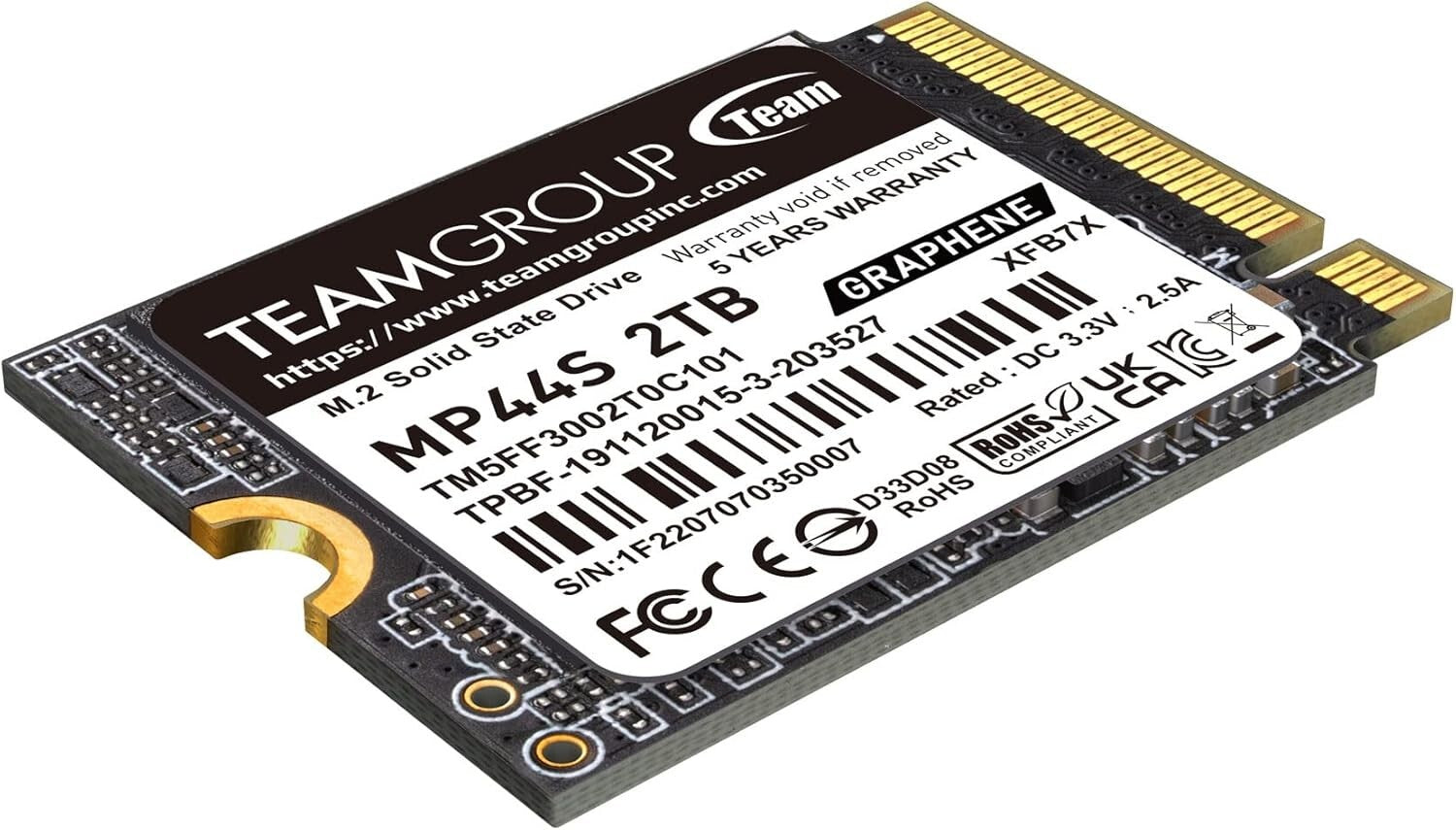 2TB M.2 NVMe SSD with Graphene Heat Dissipation - Ideal for Steam Deck & Laptops