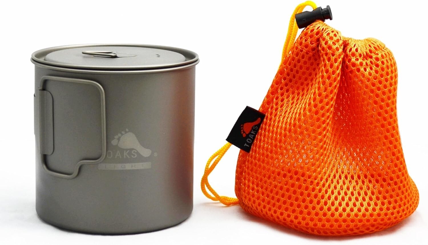 Elegant 650ml Round Titanium Pot - Compact and Lightweight Kitchen Container