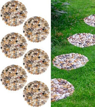 Load image into Gallery viewer, Easy-Install Decorative River Stone Stepping Stones - 6 Pack for Outdoor Use