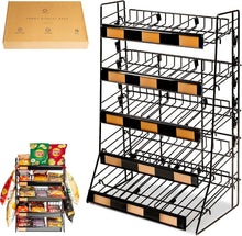Load image into Gallery viewer, Compact Countertop Snack Organizer - Tiered Rack for Chips and Candy Display