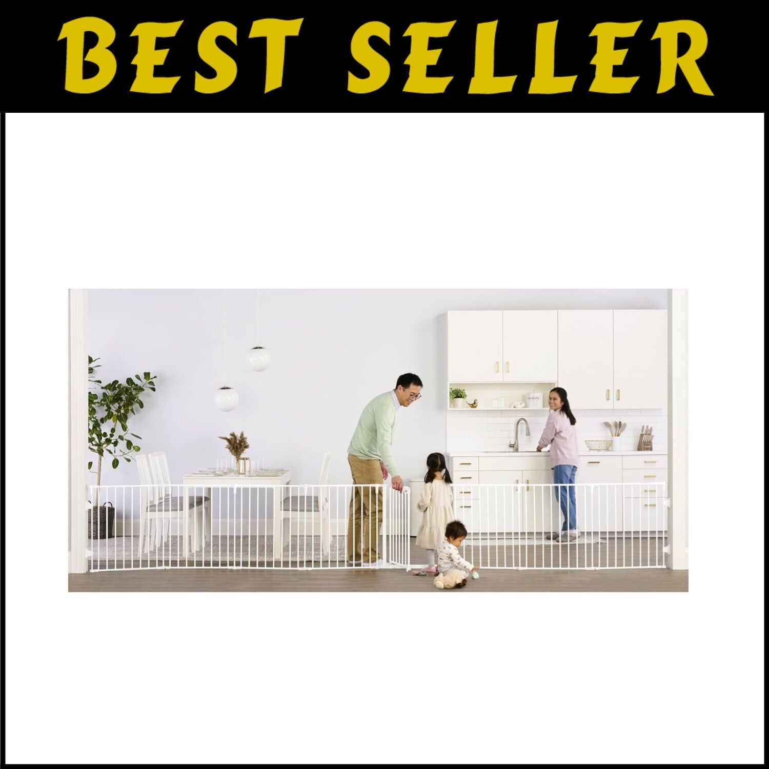 192-Inch Adjustable Baby Gate & Play Yard Combo - Flexible Safety Solution