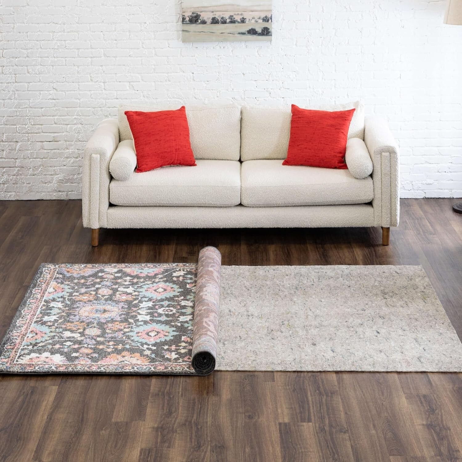 Customizable 2' x 6' Dual Surface Rug Pad with Non-Slip Grip & Comfort