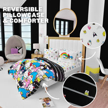 Load image into Gallery viewer, Charming Hello Kitty &amp; Friends 7-Piece Queen Bedding - Vibrant Cartoon Design