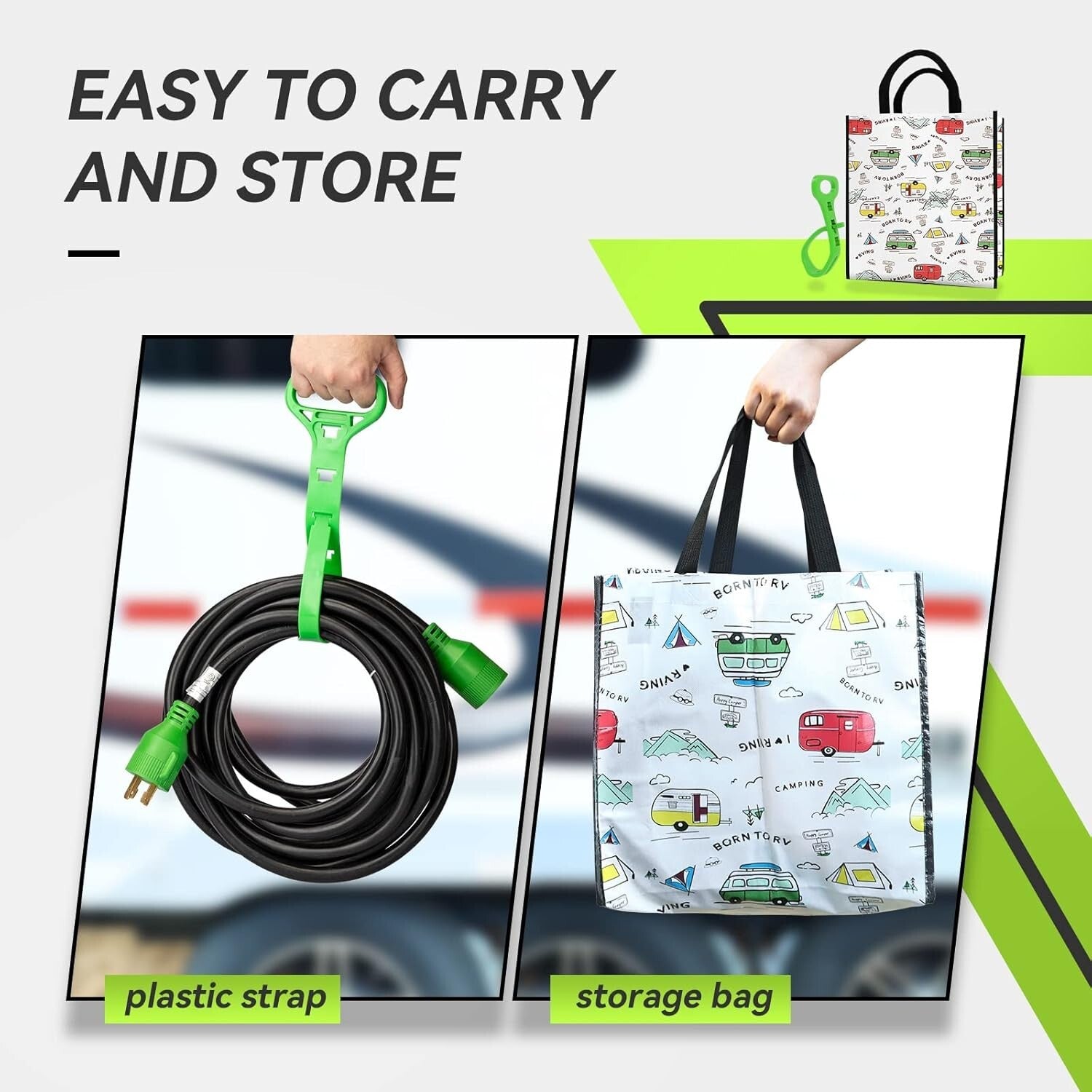 Flexible and Flame-Retardant 30 Amp Generator Cord 100ft for Safe Power Supply