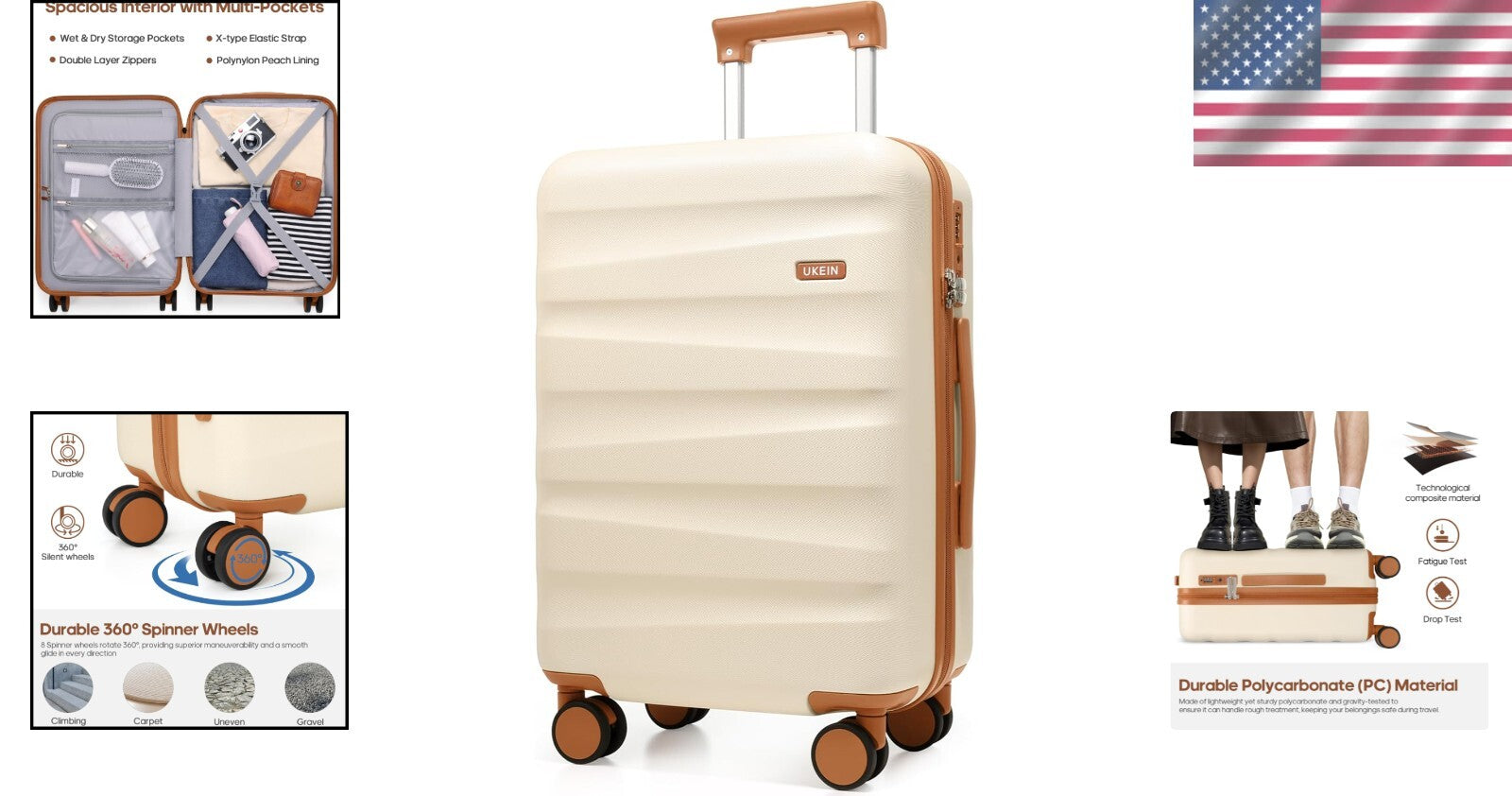 Advanced 20-Inch Hardshell Suitcase & Backpack Set - Effortless Travel in Style