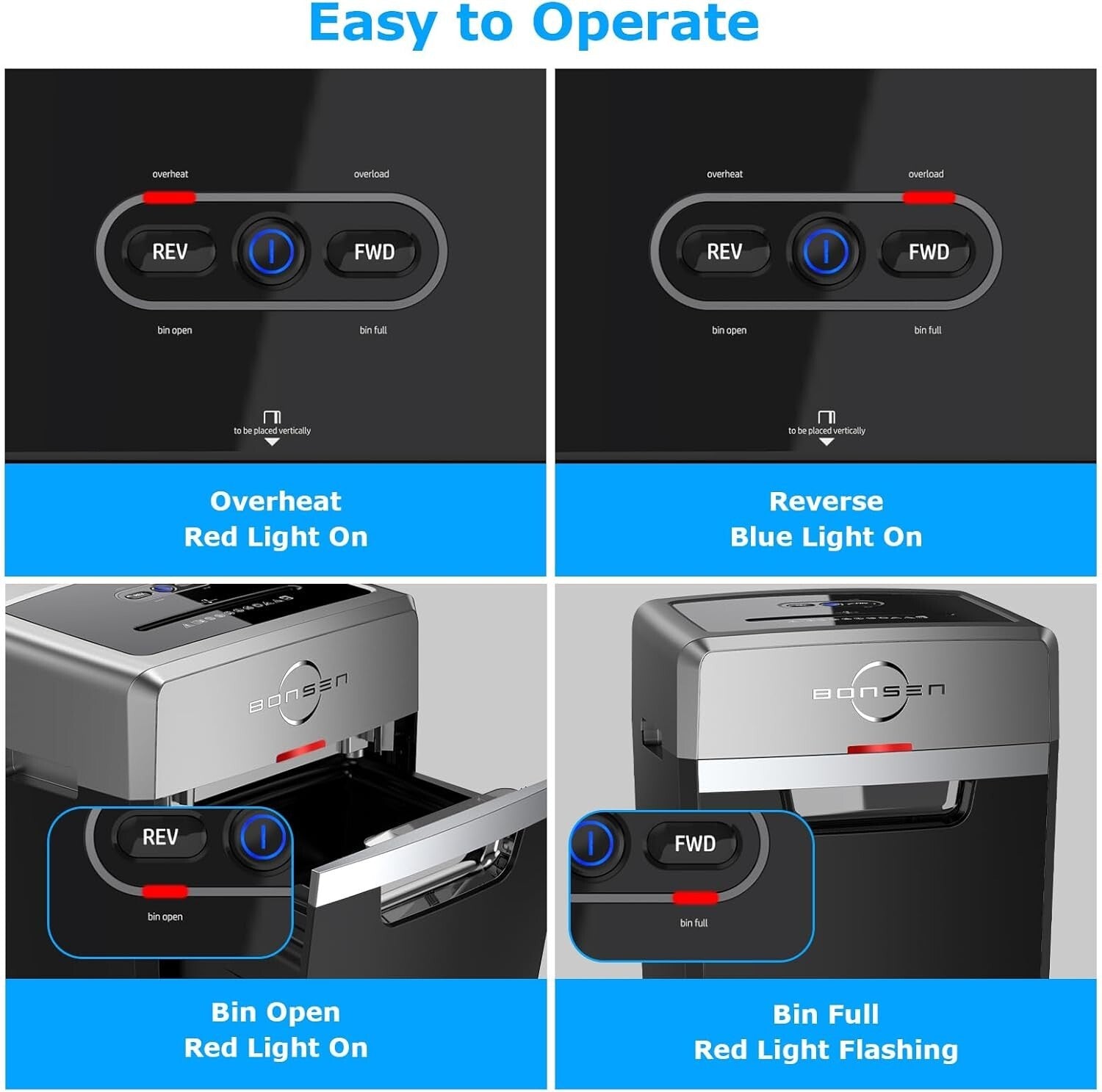 Efficient Office Heavy Duty Paper Shredder - 24 Sheets, Quiet, 9-Gallon Capacity