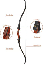 Load image into Gallery viewer, 40lbs Right-Handed Takedown Recurve Bow - Perfect for Competition and Training