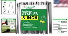 Load image into Gallery viewer, 200 Heavy Gauge 8-Inch Garden Staples - Galvanized Steel for Ultimate Durability