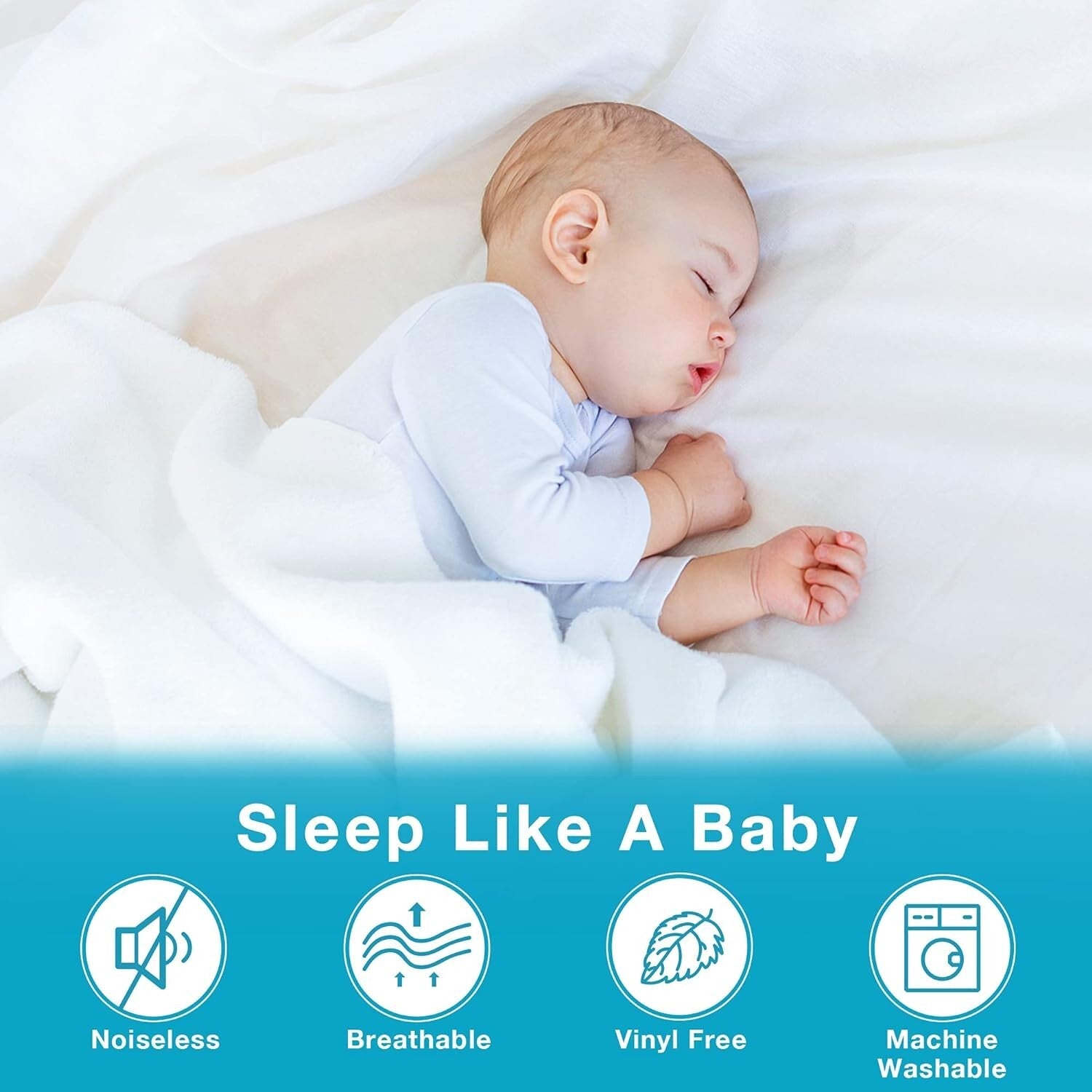 Ultra Soft Waterproof Mattress Pad Cover for Split Top King Beds – Deep Pocket