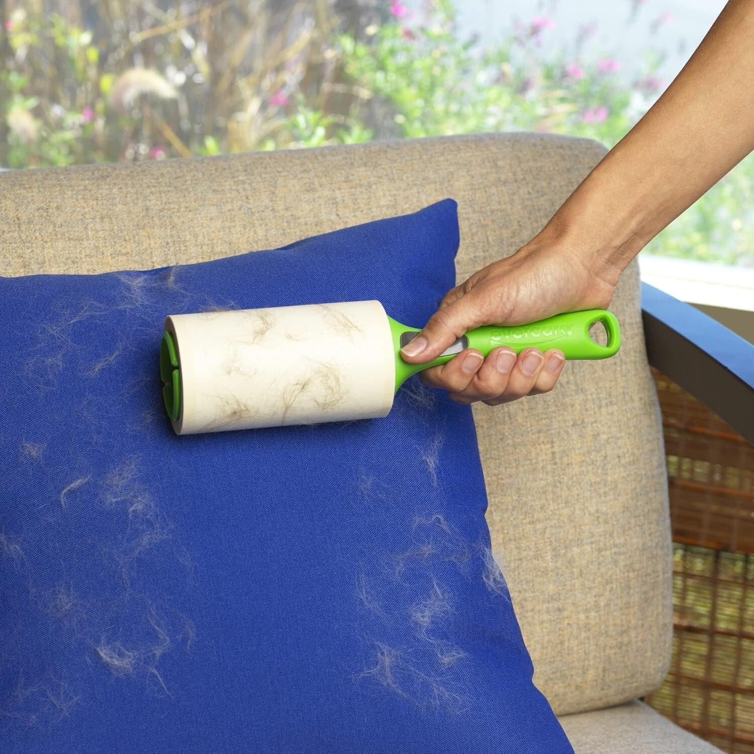 Eco-Friendly Giant Pet Roller 6-Pack REFILLS in Dark Green - Easy Hair Removal