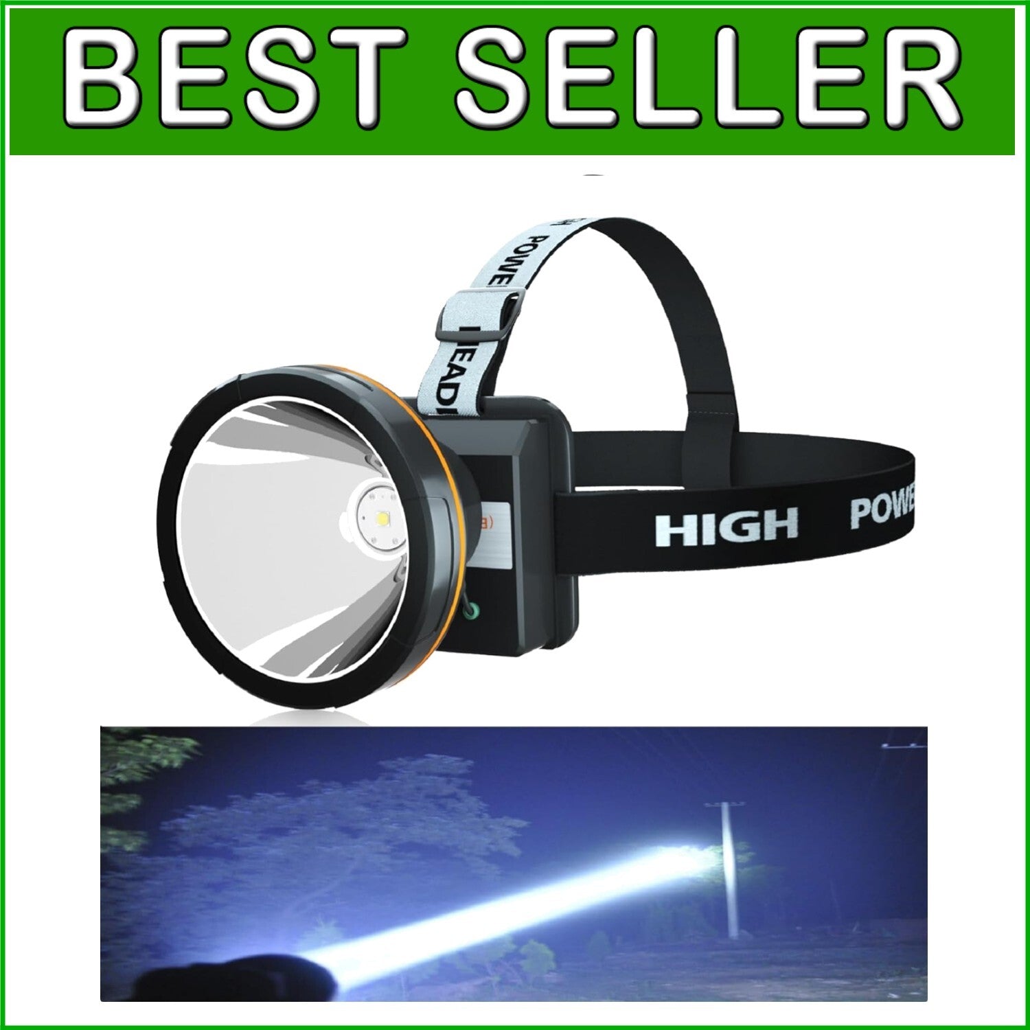 Super Bright 5000 Lumen Rechargeable LED Headlamp - Ideal for Outdoor Adventures