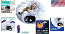 Load image into Gallery viewer, Interactive Cat Playground: Bed Cave with Tunnel, Ball &amp; Laser Toy for Cats