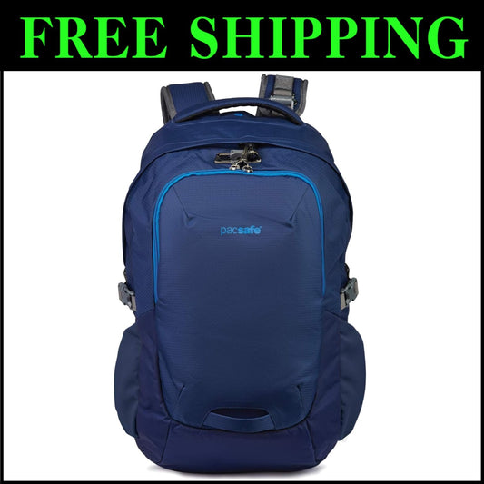 Lightweight 25L Anti-Theft Daypack with Cut-Resistant Features - Lakeside Blue
