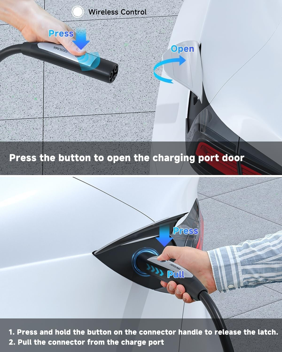 32Amp Level 2 EV Charger - 7.68kW NEMA 14-50 Plug for Rapid Tesla Charging