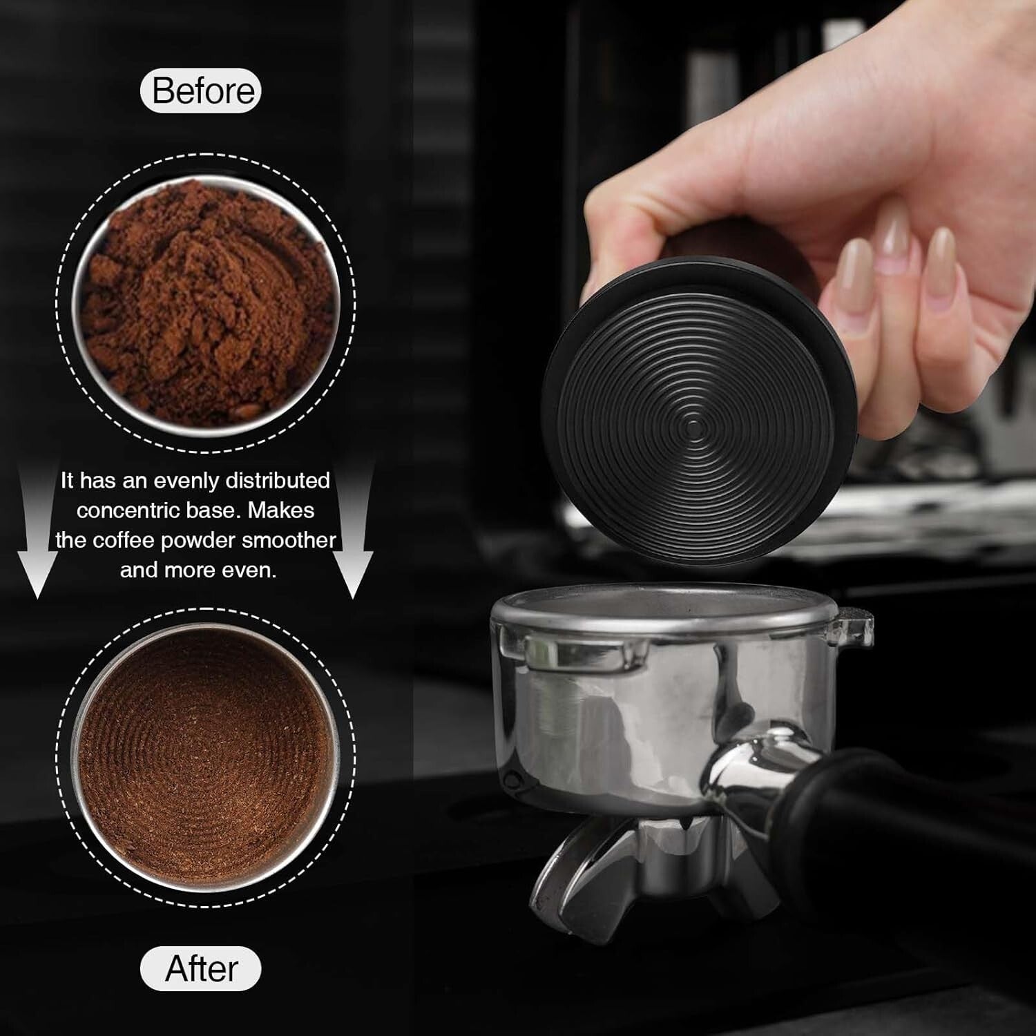 Comfort Grip 51mm Espresso Coffee Tamper - Ideal for Baristas and Home Use