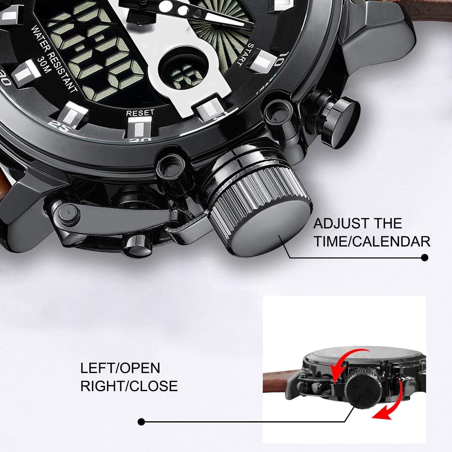 Waterproof Military Sport Watch for Men - Tactical Digital & Heavy-Duty Design