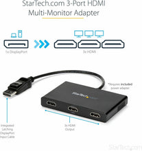 Load image into Gallery viewer, 3-Port DisplayPort MST Hub - Connect 3 HDMI Monitors for Enhanced Workstations