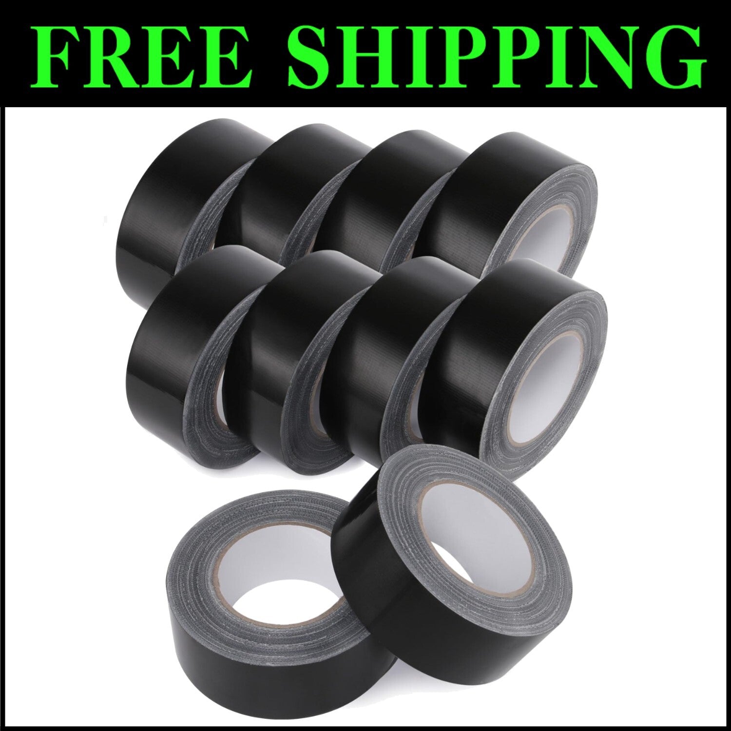 10 Rolls Heavy Duty Duct Tape | 17 Mil No Residue - Perfect for All Weather Use