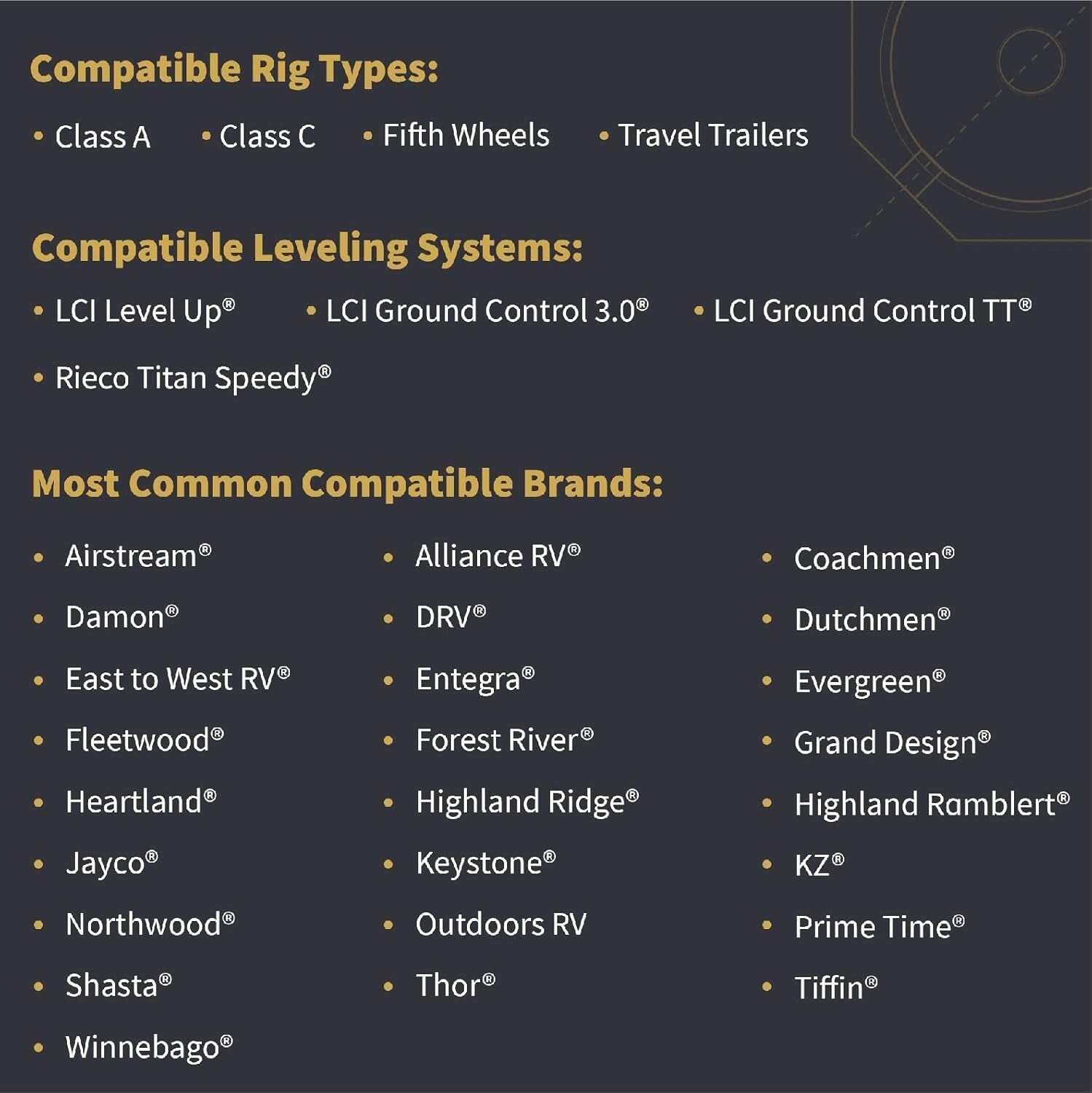 Essential RV Leveling Pads: 4-Pack with 9" Feet and Durable Rubber Protection
