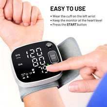 Load image into Gallery viewer, Voice Broadcast Wrist BP Monitor with 240 Readings - Rechargeable &amp; Easy to Use