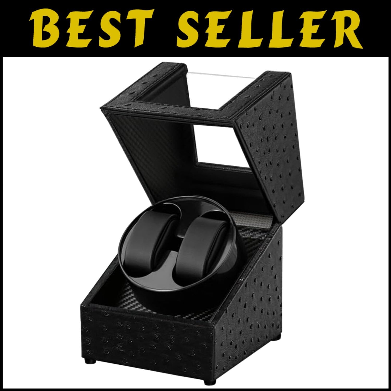 Silent Dual Watch Winder with Adjustable Soft Pillows for Automatic Timepieces