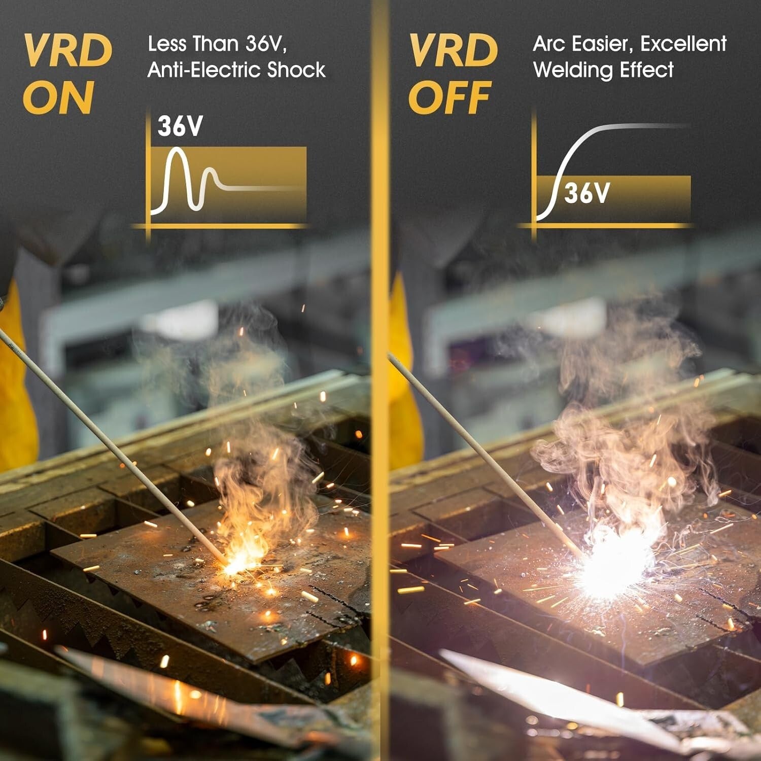 135A Stick Welder Machine with IGBT Inverter - Portable for Easy Job Site Use