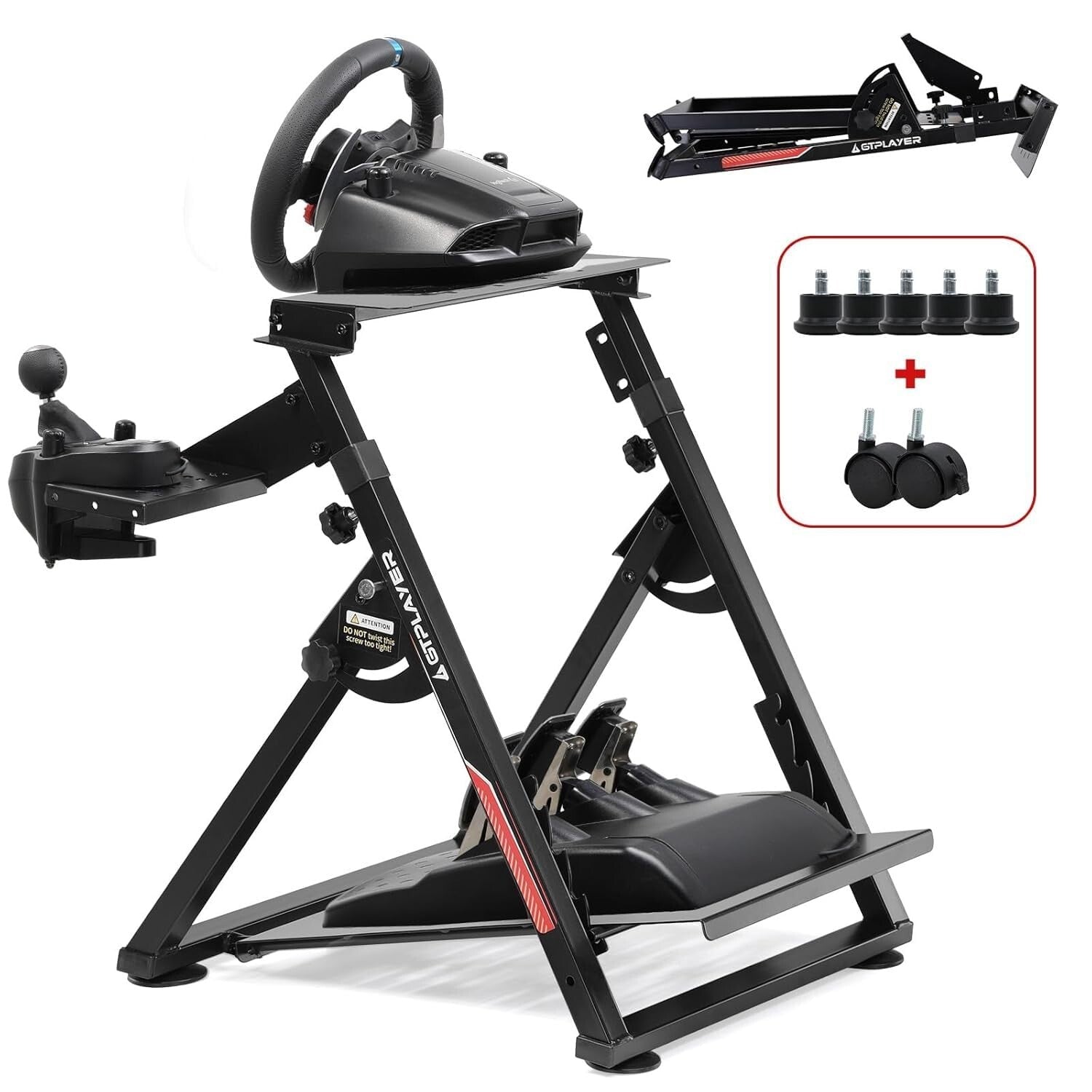 PRO Adjustable Wheel Stand: Durable Simulator Cockpit for Sim Racing Enthusiasts