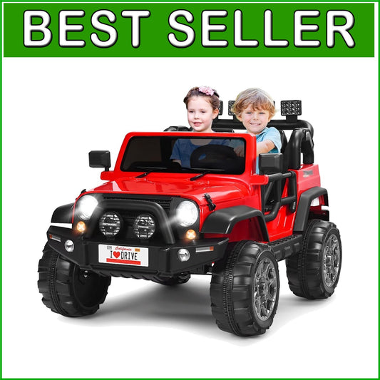 2-Seater Kids Ride-On Truck: 12V Battery Electric Vehicle with Remote Control