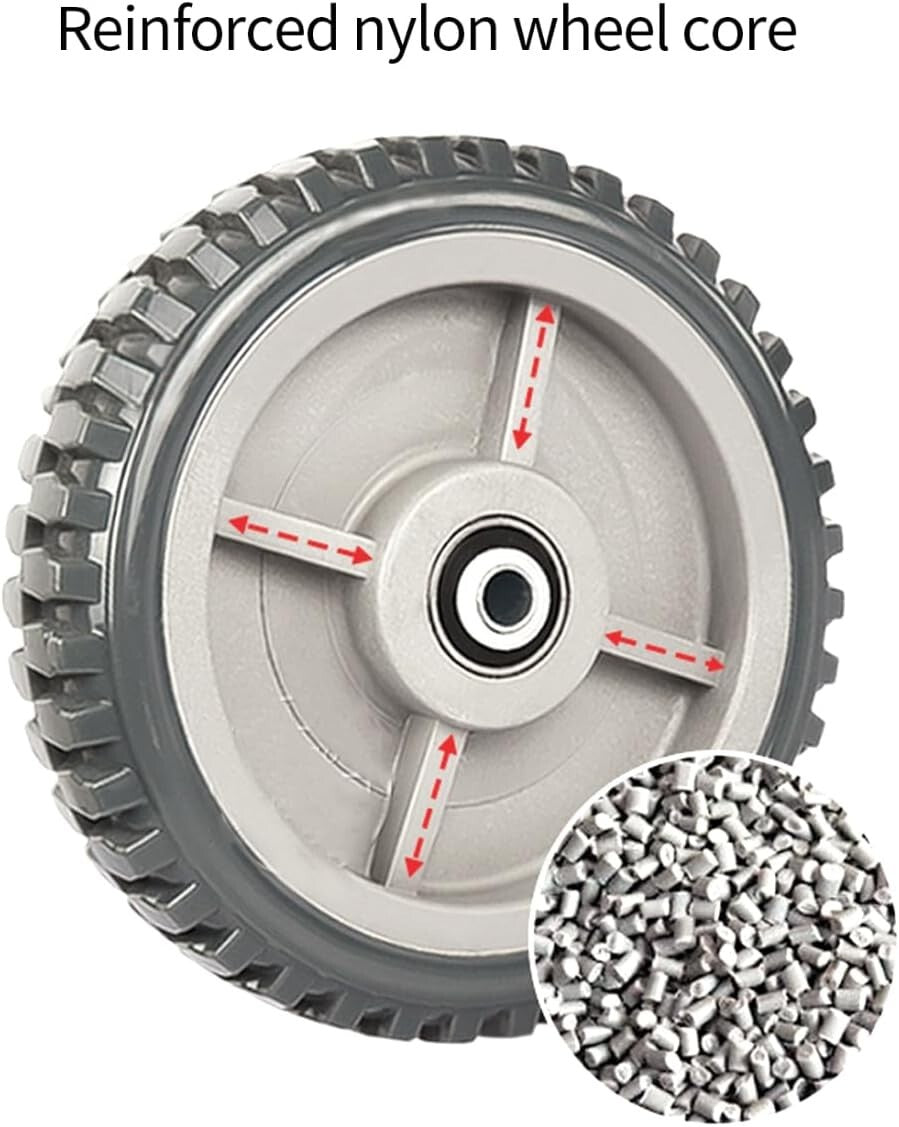 Durable 8 Inch Swivel Casters with 360° Ball Bearing - Locking & Non-Locking Set