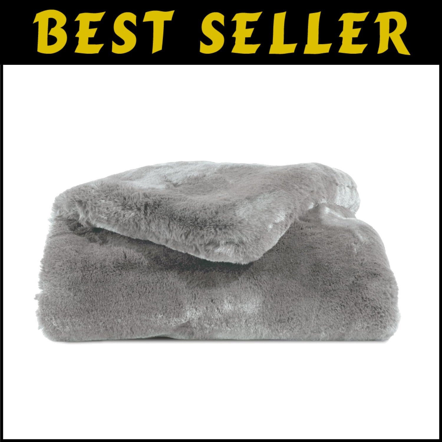 Dove Grey Faux Fur Cuddle Throw - Plush & Cozy 60" x 50" for Ultimate Relaxation