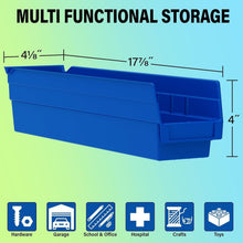 Load image into Gallery viewer, Durable 12-Pack Green Plastic Shelf Bins – Perfect for Closet and Drawer Storage
