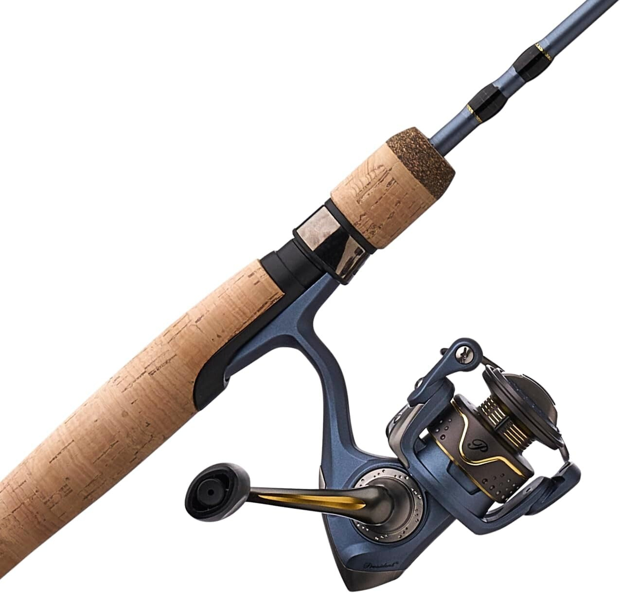 Deluxe President Fishing Rod and Reel Combo - 6'6" Medium Power for Bass Fishing