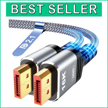 Load image into Gallery viewer, Stable Braided DisplayPort 2.1 Cable - 16K@60Hz, 80Gbps for Ultimate Gaming