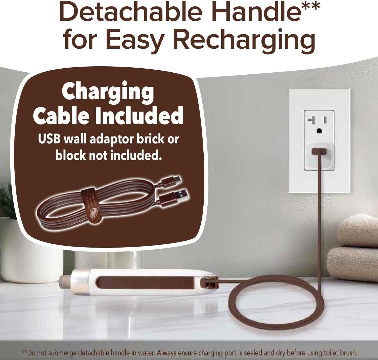 As-Seen-On-TV Unicorn Motorized Toilet Brush - 360° Cleaning Power Made Easy