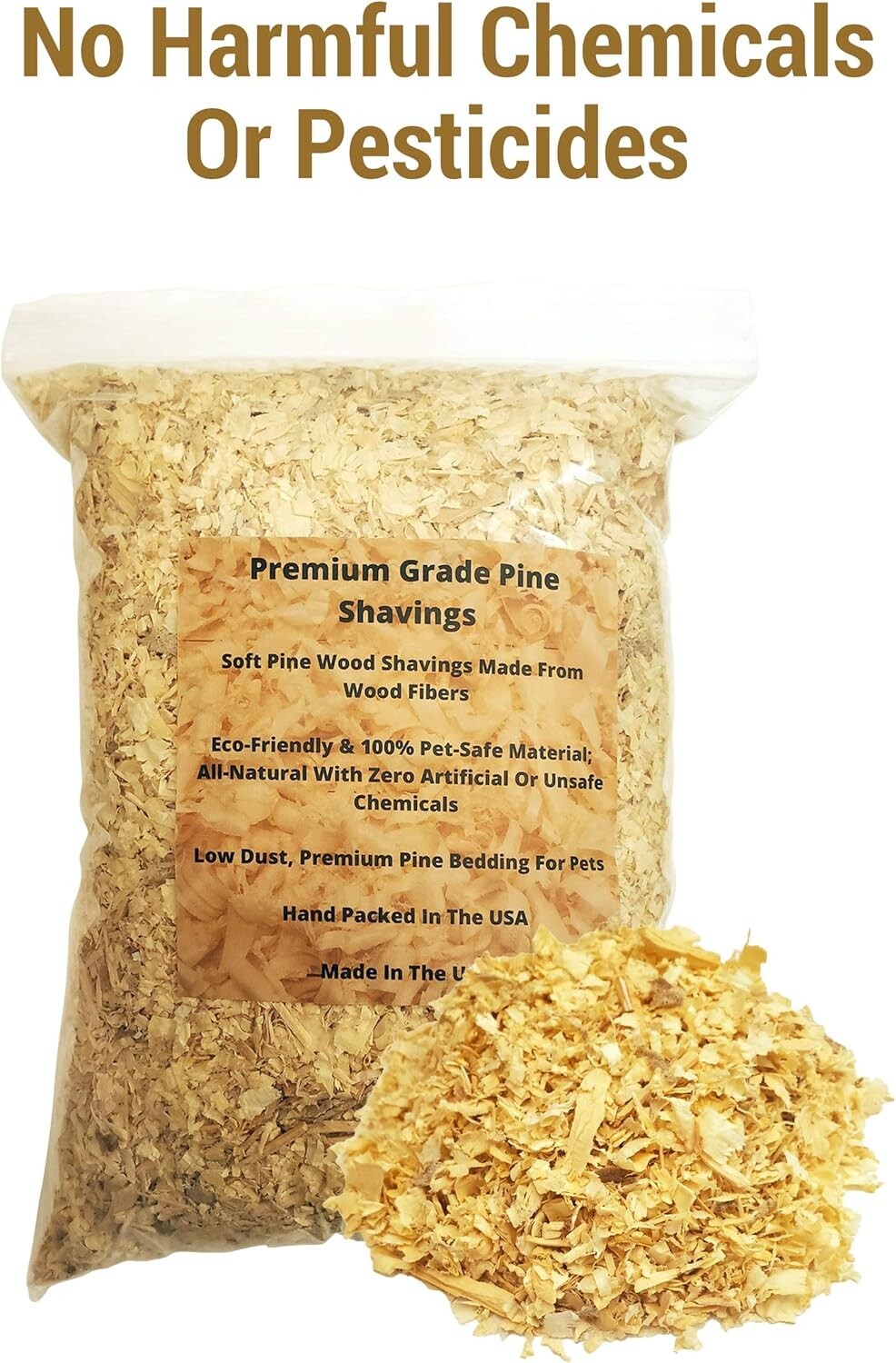 16 Quart Pine Bedding for Small Animals | Absorbent, Eco-Friendly, Made in USA