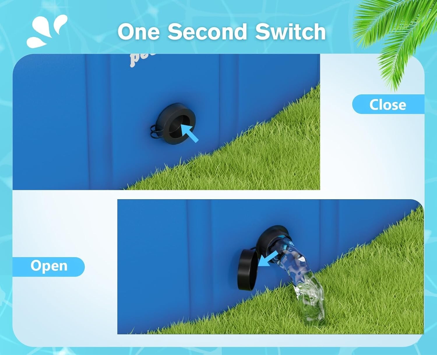 Extra-Large Foldable Dog Pool with Sprinkler - Portable Splash Wading Fun!