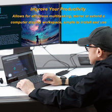 Load image into Gallery viewer, High-Resolution HDMI Splitter for Multi-Monitor Setup - Lightweight and Portable