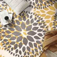 Load image into Gallery viewer, Elegant Yellow Floral Area Rug 5' x 7' - Soft, Durable, and Stylish Choice