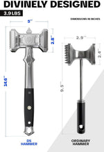 Load image into Gallery viewer, Extra-Large Meat Tenderizer with Dual-Sided Functionality - High-Carbon Steel