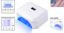 Load image into Gallery viewer, All-in-One Cordless UV LED Nail Curing Lamp with Auto Sensor &amp; Detachable Base