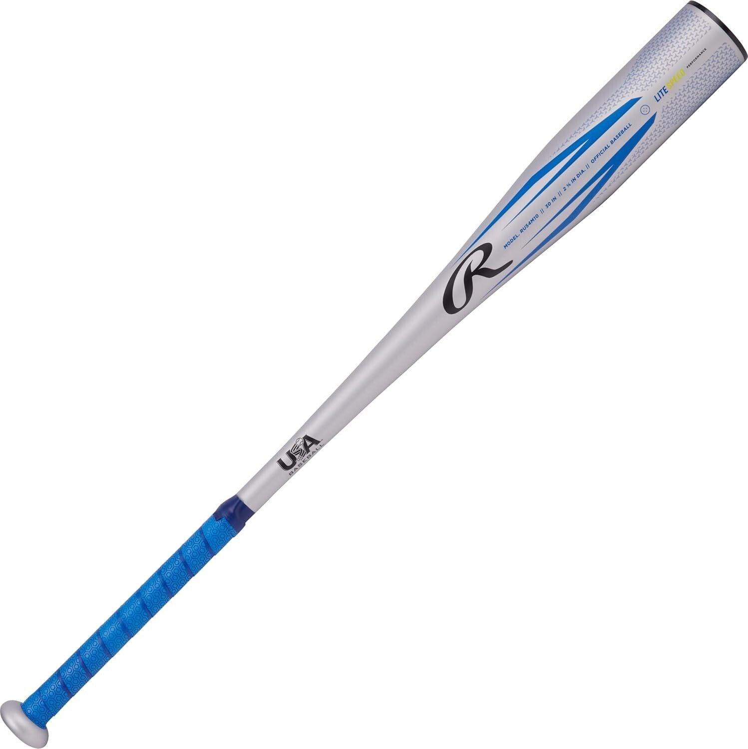 Alloy Youth Baseball Bat | 30/20 | Ultra-Light with Large Sweet Spot | Grey/Blue
