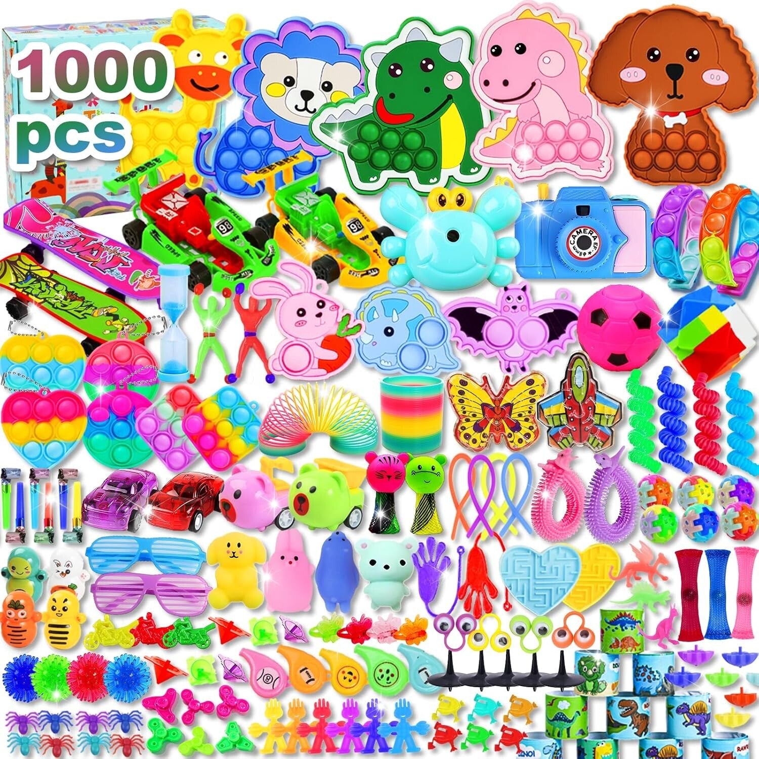 1000 Pcs Fidget Toys Bulk - Exciting Classroom Prizes & Goodie Bag Stuffers